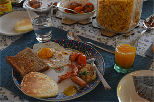 Breakfast Spread at Sarai Kothi